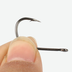 1600pcs High Carbon Steel Barbed Fishing Hooks With Ring Hook for Carp