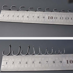 1600pcs High Carbon Steel Barbed Fishing Hooks With Ring Hook for Carp