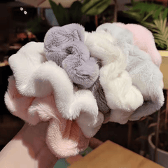 Girls Plush Scrunchie Hair Tie Solid Hair Rope Hair Bands Hair Accessories