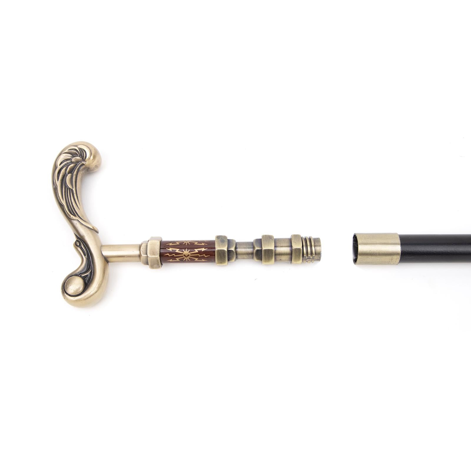 Golden Flower Walking Stick - Decorative Fashionable Design