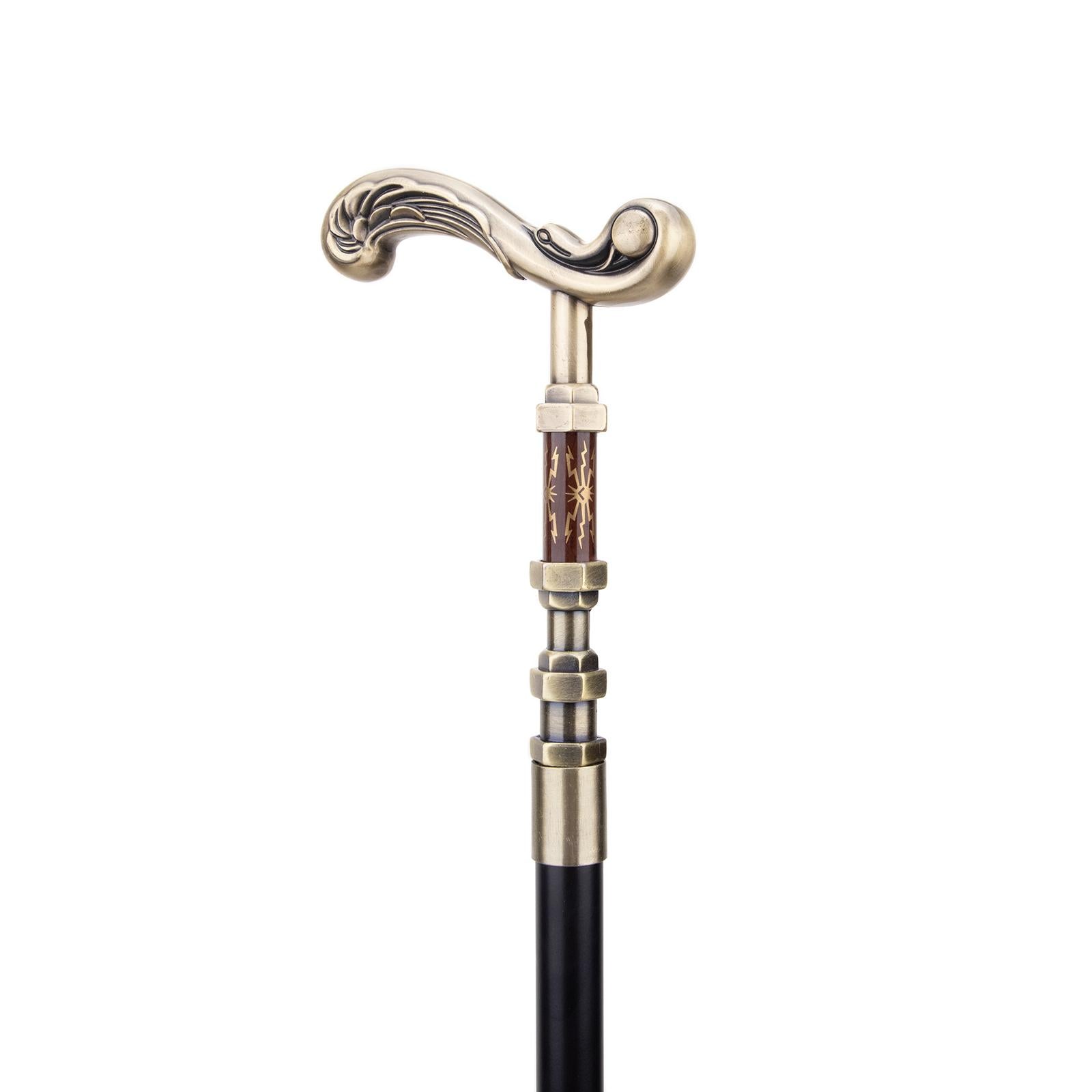 Golden Flower Walking Stick - Decorative Fashionable Design
