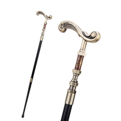 Golden Flower Walking Stick - Decorative Fashionable Design