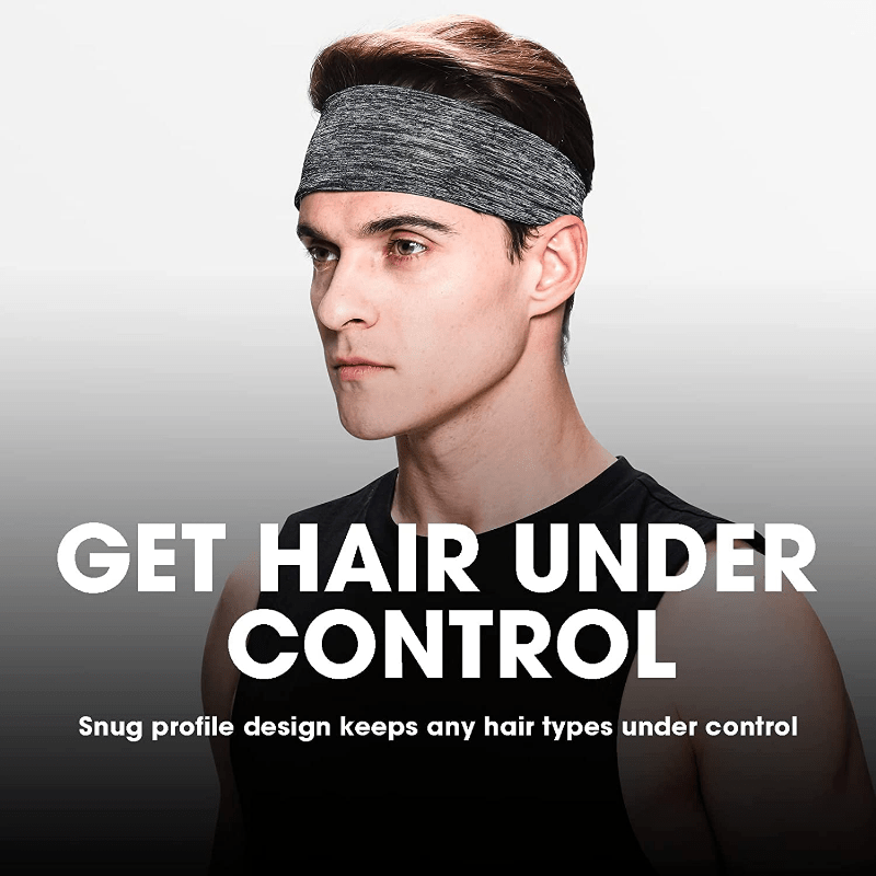Sweat Wicking Men's Headband for Running Crossfit Yoga Cycling
