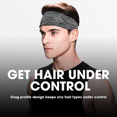 Sweat Wicking Men's Headband for Running Crossfit Yoga Cycling