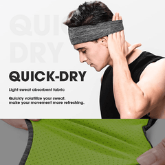 Sweat Wicking Men's Headband for Running Crossfit Yoga Cycling