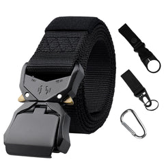 Outdoor Men's Nylon Tactical Belt with Key Chain Buckle Set