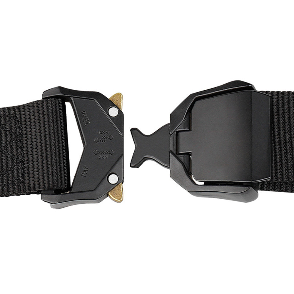 Outdoor Men's Nylon Tactical Belt with Key Chain Buckle Set