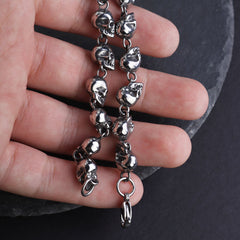 Men's Gothic Skull Chain Bracelet Metal Punk Rock Biker