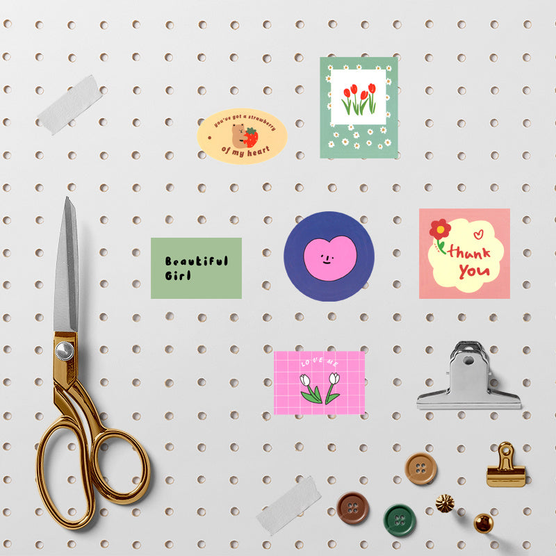 50pcs Pet No Repeat Ins Stickers Diy Stationery Computer Stickers