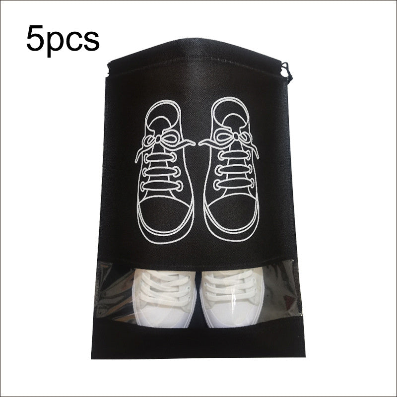 5pcs Shoe Storage Bag Closet Organizer Non-woven Travel Portable Bag