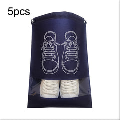 5pcs Shoe Storage Bag Closet Organizer Non-woven Travel Portable Bag