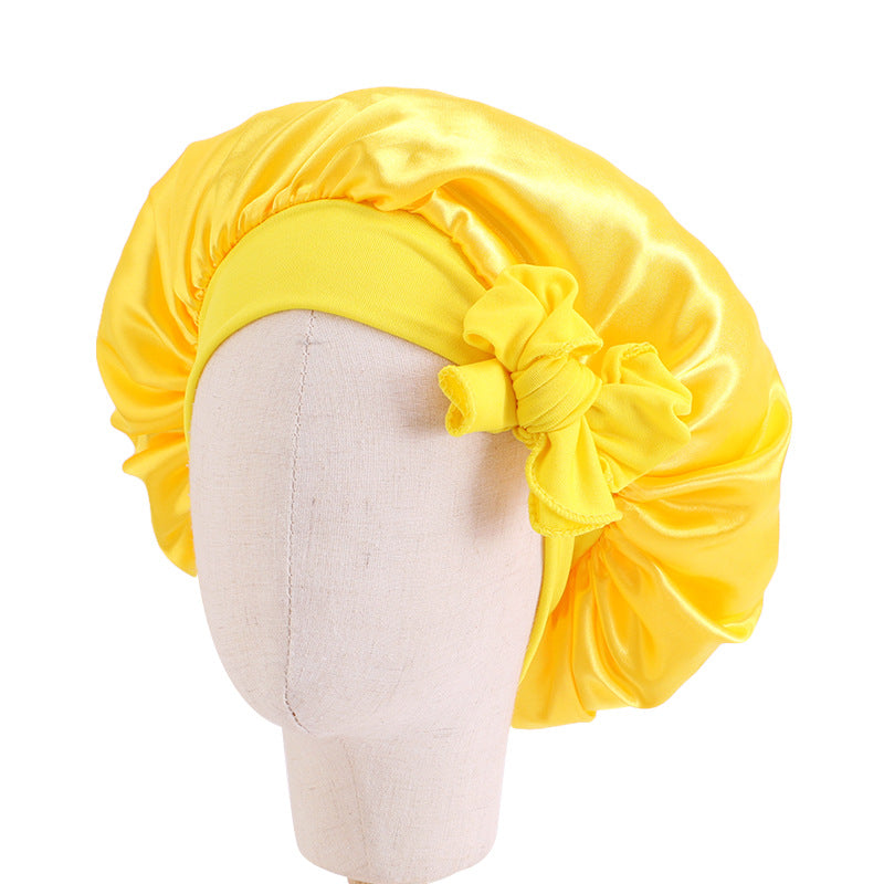 Satin Silk Bonnet Baby Sleep Cap Kids Beanie