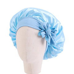 Satin Silk Bonnet Baby Sleep Cap Kids Beanie
