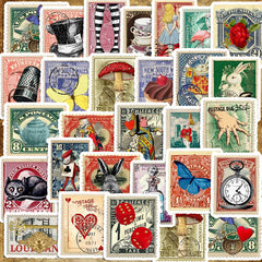 27pcs Alice Stamps Stickers DIY Stationery Computer Stickers for Children