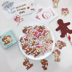 44pcs Crown Bear Stickers DIY Stationery Set for Kids