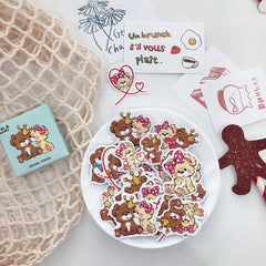 44pcs Crown Bear Stickers DIY Stationery Set for Kids