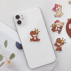 44pcs Crown Bear Stickers DIY Stationery Set for Kids