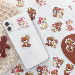 44pcs Crown Bear Stickers DIY Stationery Set for Kids