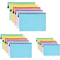 15pcs Colacoo Mesh Zipper Pouch Plastic Zipper Bags