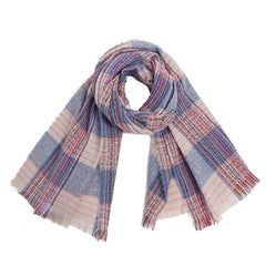 Winter Warm Blanket Scarf Plaid Oversized Shawl Soft Tassels Wrap