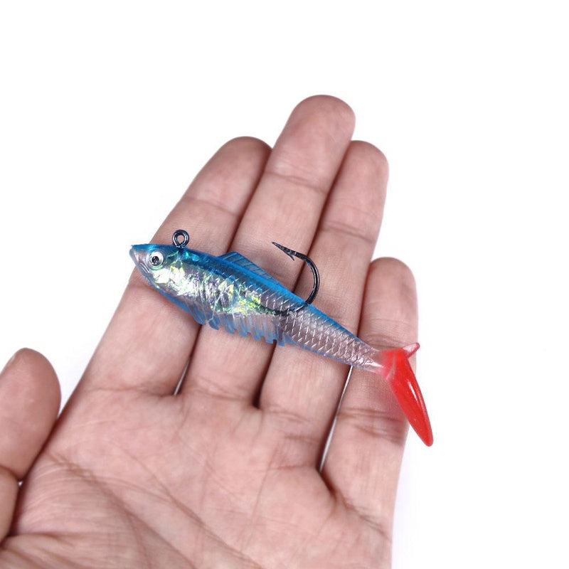 5pcs Soft Fishing Lures Wobbler Bait with Hooks