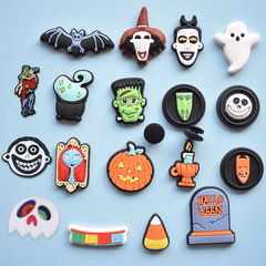 18pcs PVC Halloween Pendant for Clogs Set