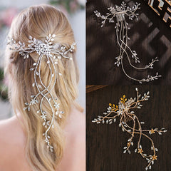 Rhinestone Bridal Flower Hair Comb Crystal Headpiece Ornament