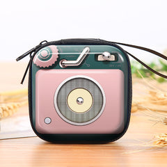Tape Recorder Coin Purse Mini Key Case Earphone Bag