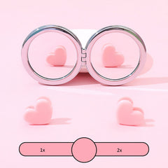 Quicksand Double Sided Magnifying Mirror Compact for Makeup and Vanity