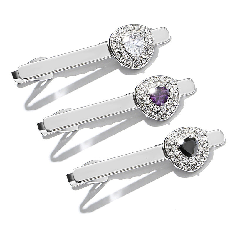 Men's Crystal Formal Dress Shirt Tie Clip