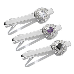 Men's Crystal Formal Dress Shirt Tie Clip
