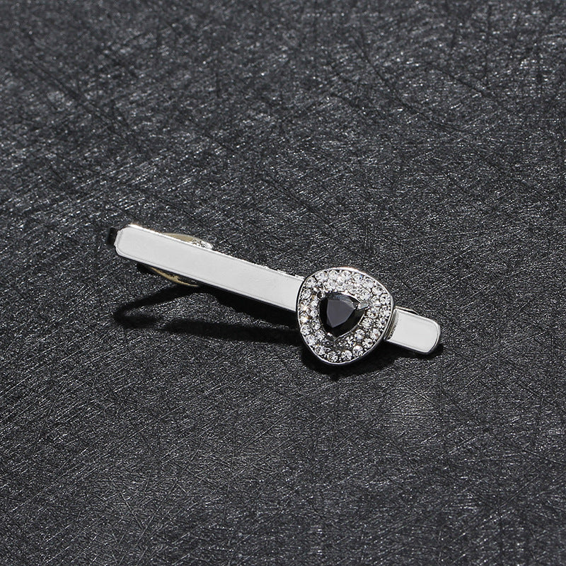 Men's Crystal Formal Dress Shirt Tie Clip