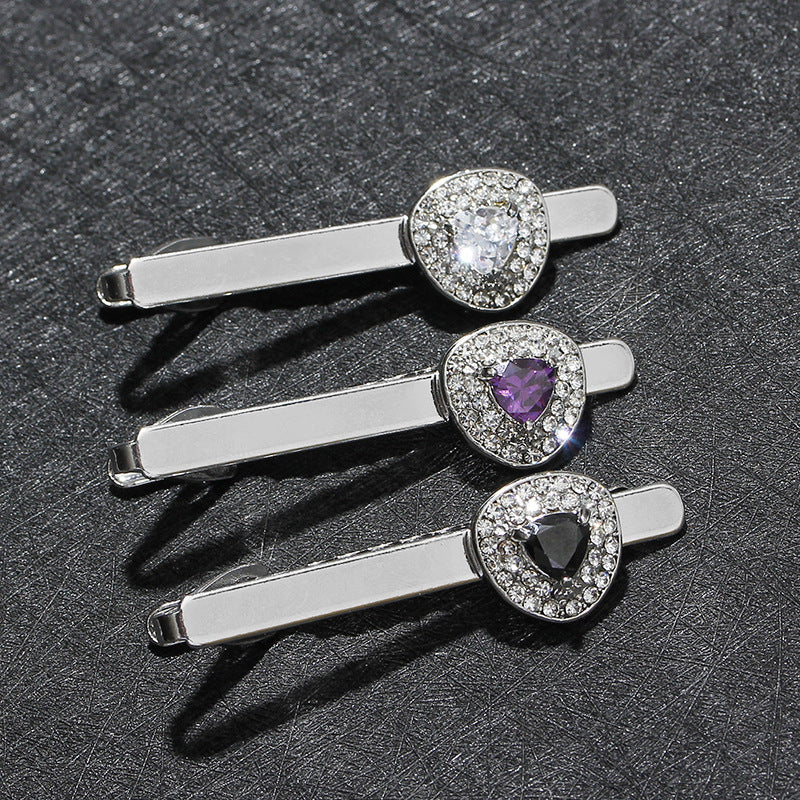 Men's Crystal Formal Dress Shirt Tie Clip