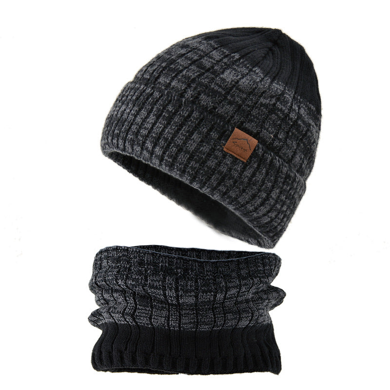 Men's Winter Wool Hat Knitted Thermal Warm Cap Plush Thickened