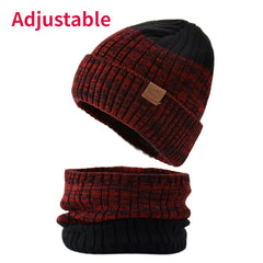 Men's Winter Wool Hat Knitted Thermal Warm Cap Plush Thickened