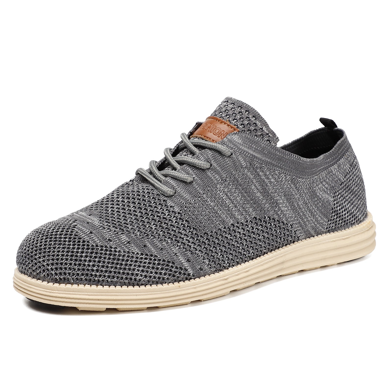 Men's Lightweight Striped Sneakers Casual Shoes Grey