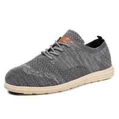 Men's Lightweight Striped Sneakers Casual Shoes Grey