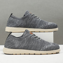 Men's Lightweight Striped Sneakers Casual Shoes Grey