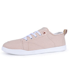 Casual Raw Trim Lace up Women's Canvas Shoes Comfort Sneakers