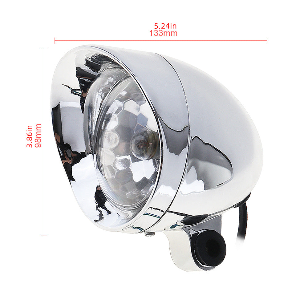 2pcs Motorcycle Headlight Bulbs Retro Bullet Type Small Fog Light Lamp Spotlight