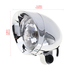 2pcs Motorcycle Headlight Bulbs Retro Bullet Type Small Fog Light Lamp Spotlight