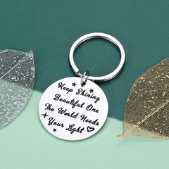 Spread Your Light Inspire World Keychain