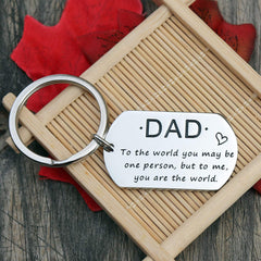 Stainless Steel 'DAD' Carabiner Keychain Outdoor Backpack Bottle Decor