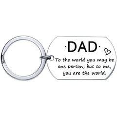 Stainless Steel 'DAD' Carabiner Keychain Outdoor Backpack Bottle Decor