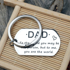 Stainless Steel 'DAD' Carabiner Keychain Outdoor Backpack Bottle Decor