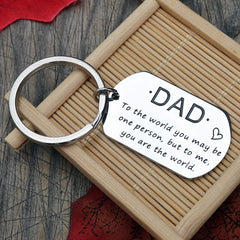 Stainless Steel 'DAD' Carabiner Keychain Outdoor Backpack Bottle Decor