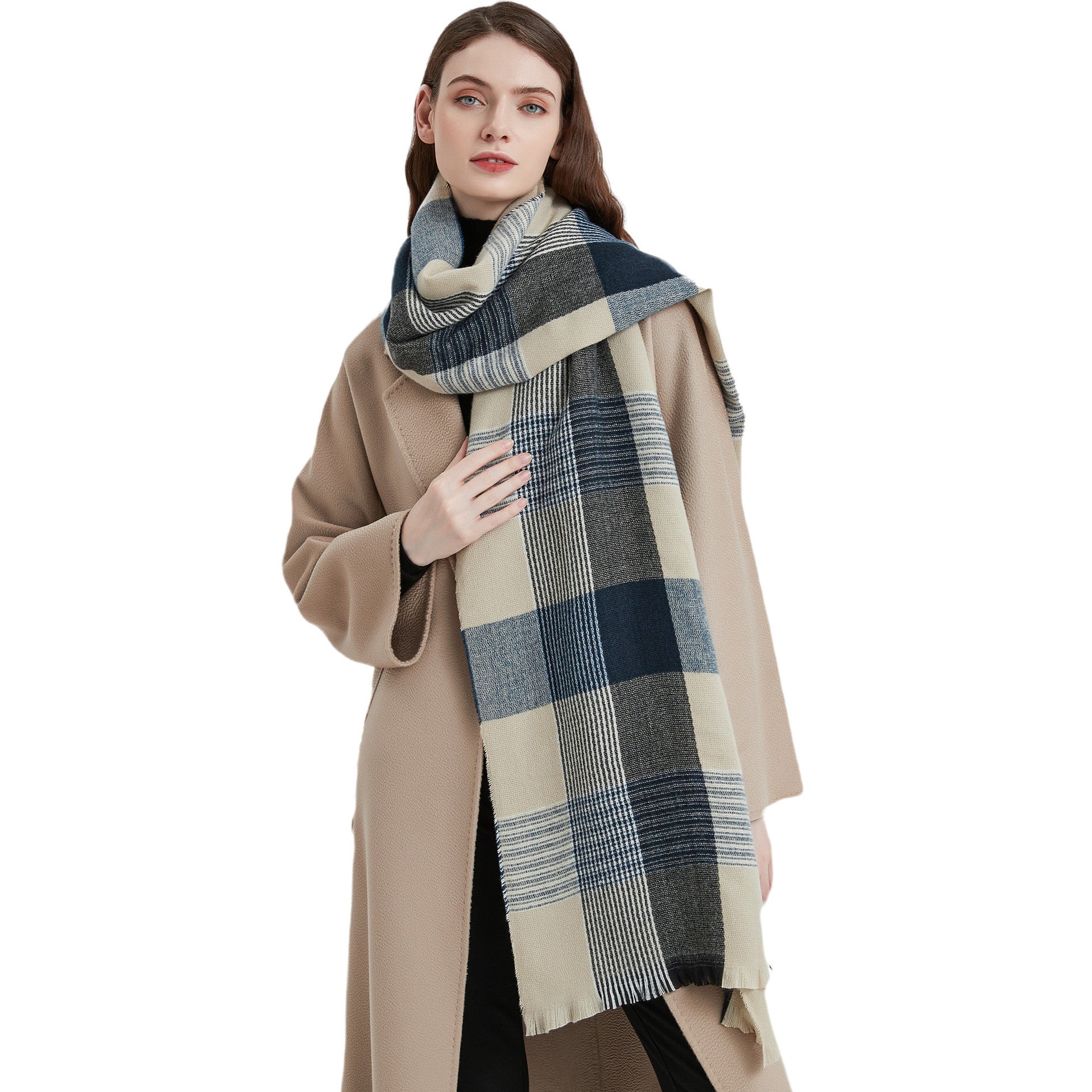 Plaid Scarf Double Sided British Style Scarf For Women Warm Scarves Winter