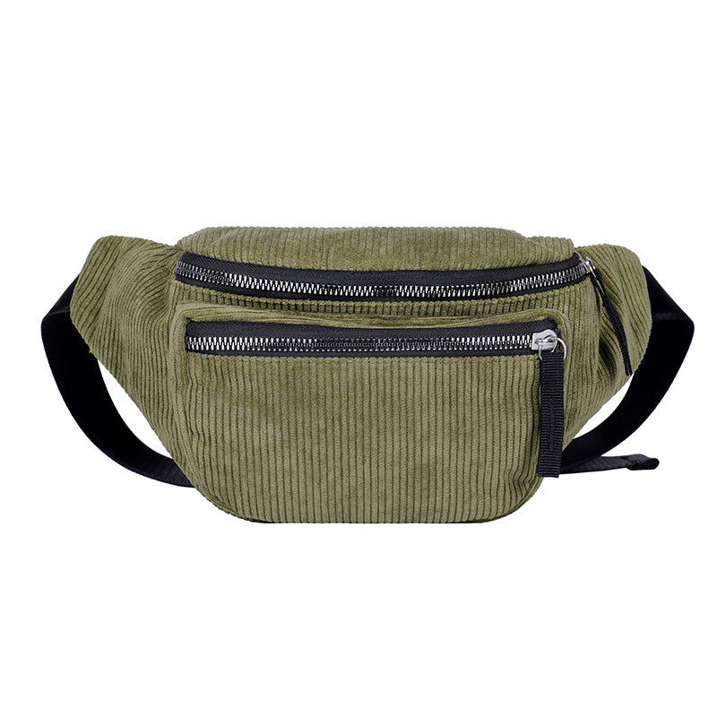 Stylish Corduroy Fanny Pack for Outdoor Sports