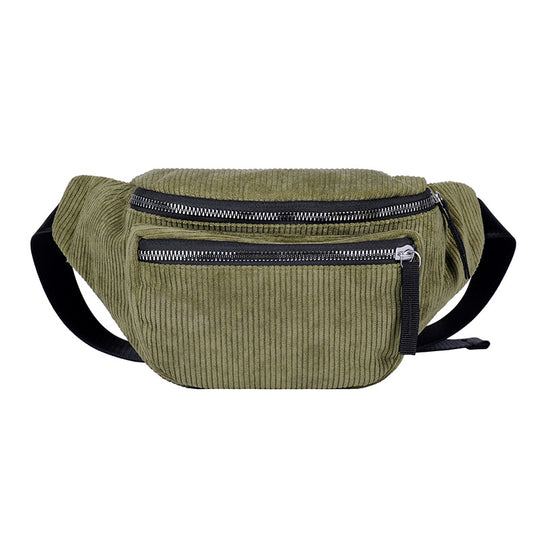 Stylish Corduroy Fanny Pack for Outdoor Sports