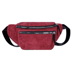 Stylish Corduroy Fanny Pack for Outdoor Sports